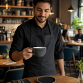 Stoneware Coffee Cups Charcoal 230ml for Cafés & Restaurants (Pack of 12)