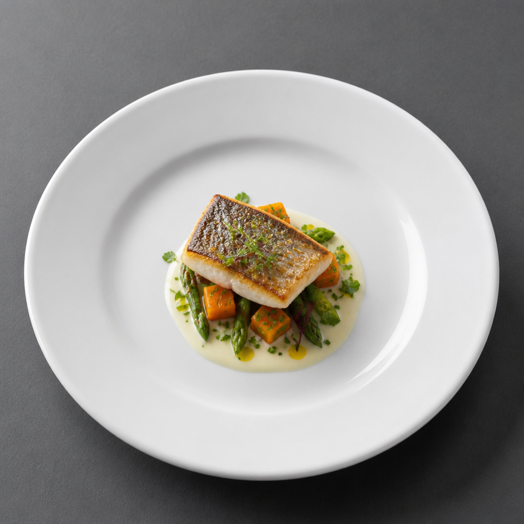 Wide Rimmed Porcelain Plates 202mm for Catering & Hospitality