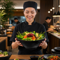 Large Bowl 1.4L Black Melamine for Catering Environments