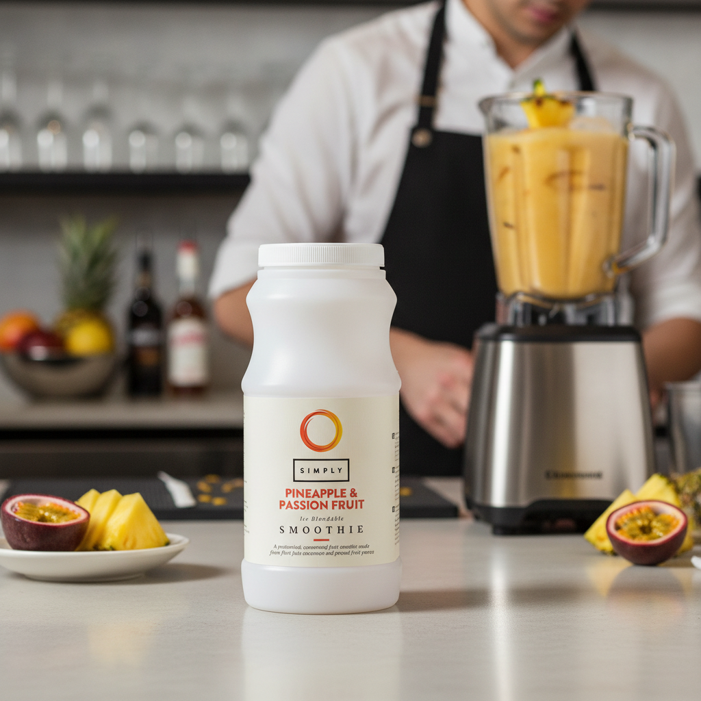 Real Fruit Pineapple & Passionfruit Smoothie 1L for Refreshing Drinks