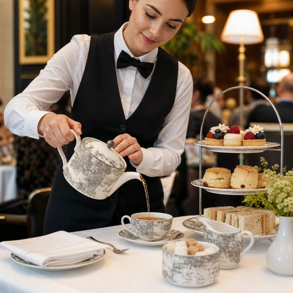 Fine Bone China Grey Teapot 1.05L for Afternoon Tea