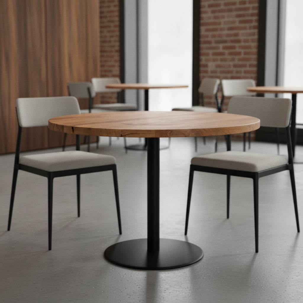 Solid Oak Round Table Top 600mm or 900mm for Commercial Use