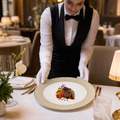 Coupe Plates 300mm Gold Bone China for Upscale Dining (Pack of 6)