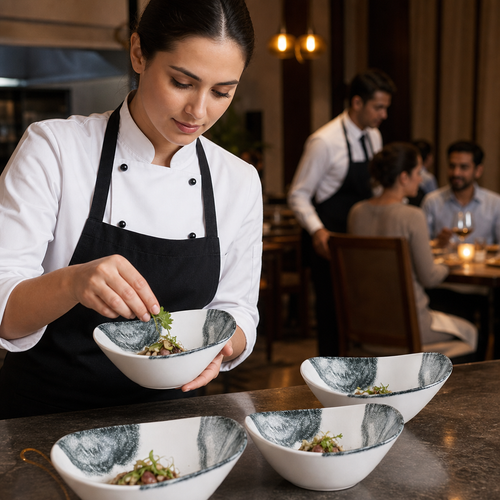 Bowls 200mm Black Vitrified Ceramic for Modern Hospitality (Pack of 12)