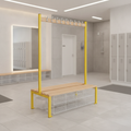 Powder Coated Steel Double-Sided Island Seating for Changing Rooms