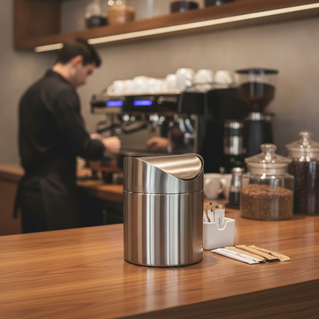 Stainless Steel Sachet Disposal Bin 1.4L for Conference Stands