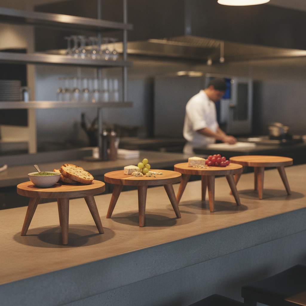 Wooden Display Stands 240x145mm for Catering & Hospitality (Pack of 4)