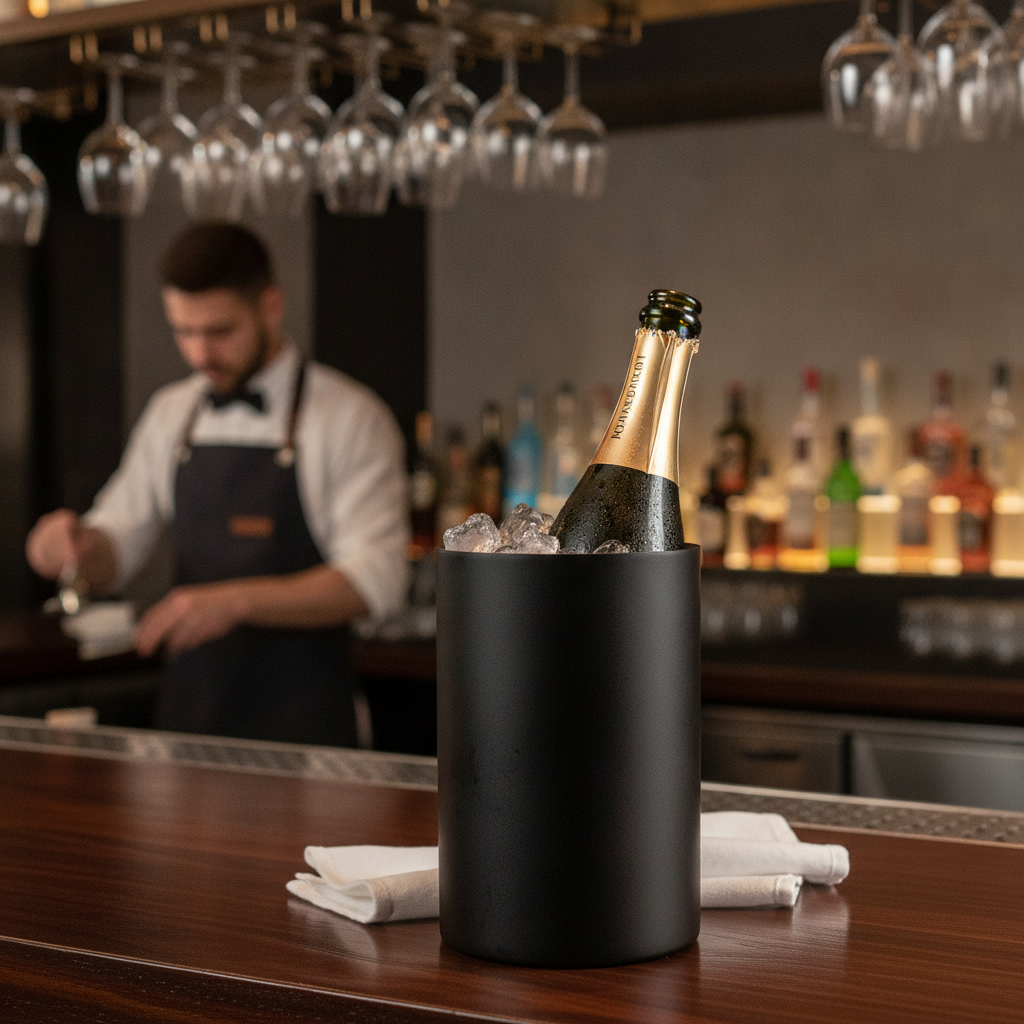 Stainless Steel Bottle Cooler 200mm for Wine & Champagne