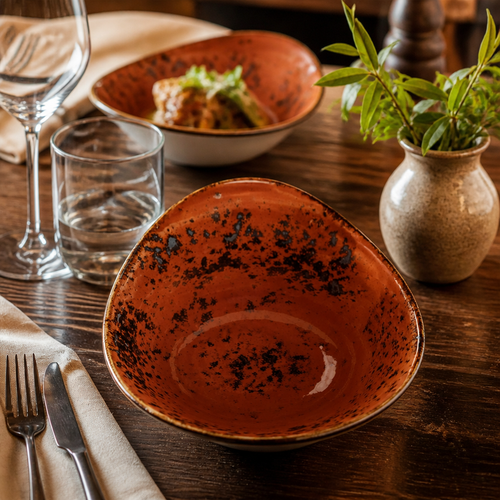 Bowls 180mm Terracotta for Casual Dining (Pack of 12)