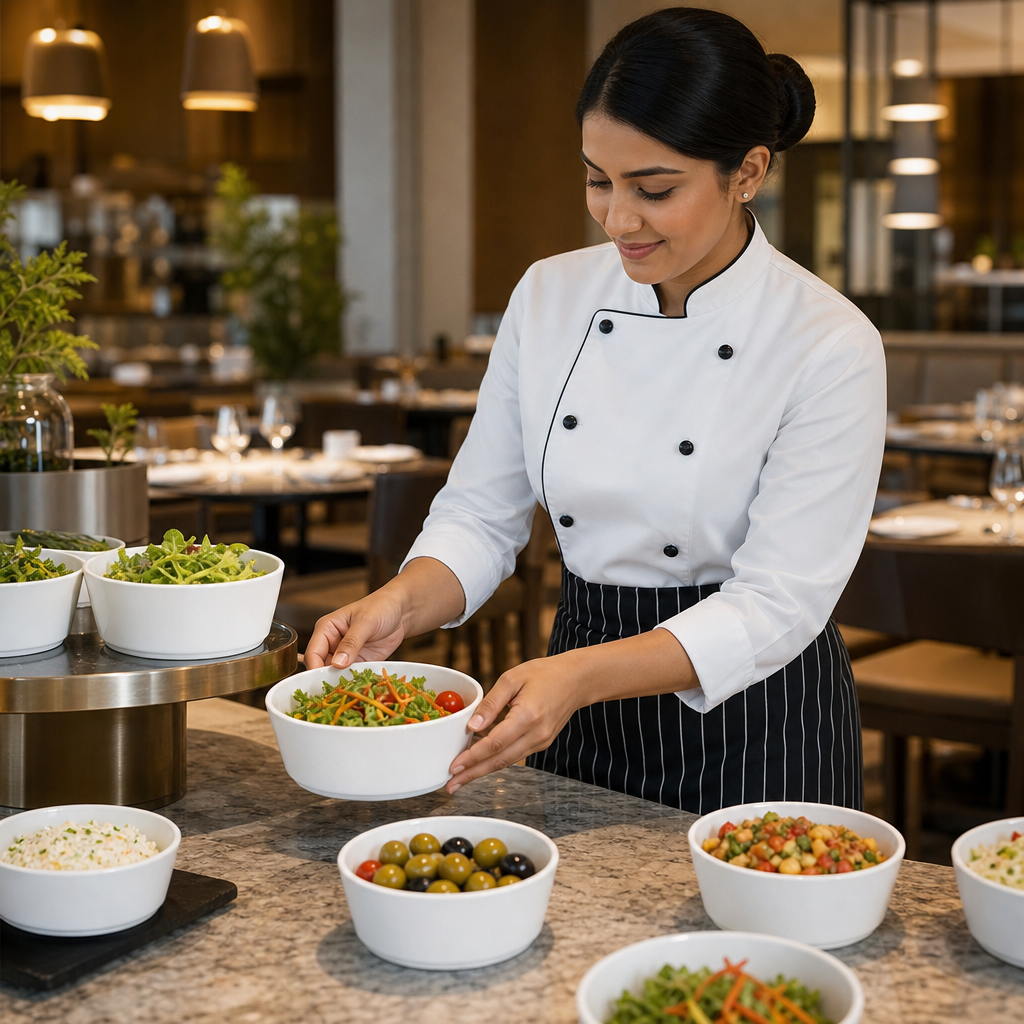 Round Bowls 140mm Melamine for Buffet Presentations (Pack of 12)