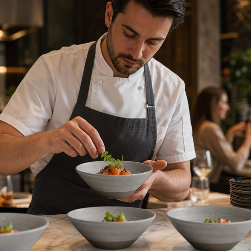 Bowls 100mm Vitrified Stoneware for Dining Presentation (Pack of 24)
