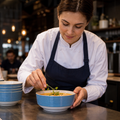 Stacking Soup Bowls Alumina 285ml Blue Vitrified Ceramic for Cafés & Restaurants (Pack of 36)