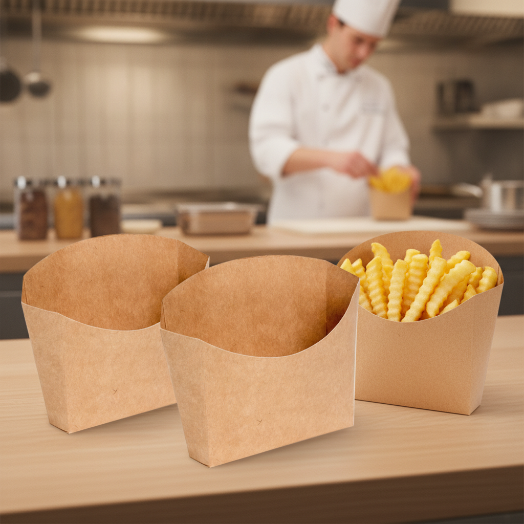 Paperboard Medium Chip Scoops for Takeaway Food (Pack of 800)