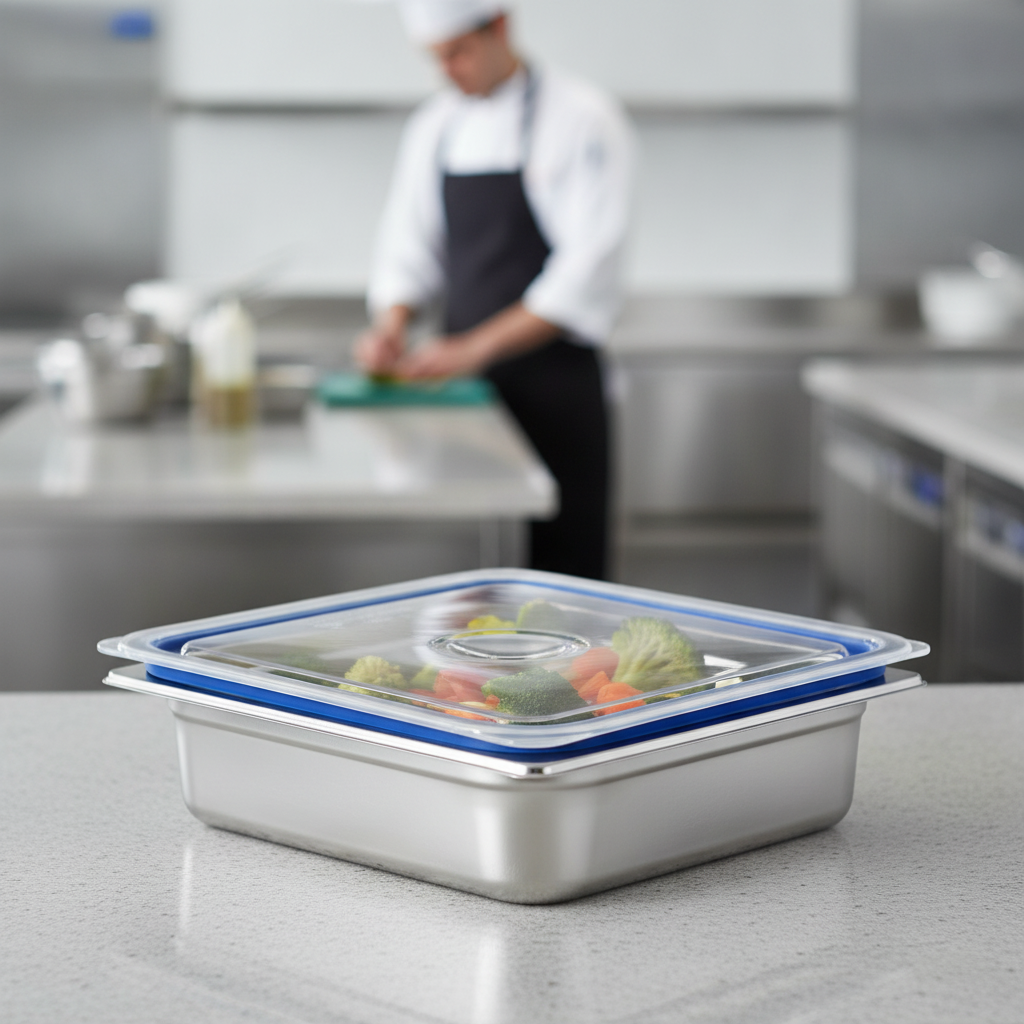 Plastic Blue Gastronorm Lid GN 1/2 for Food Storage