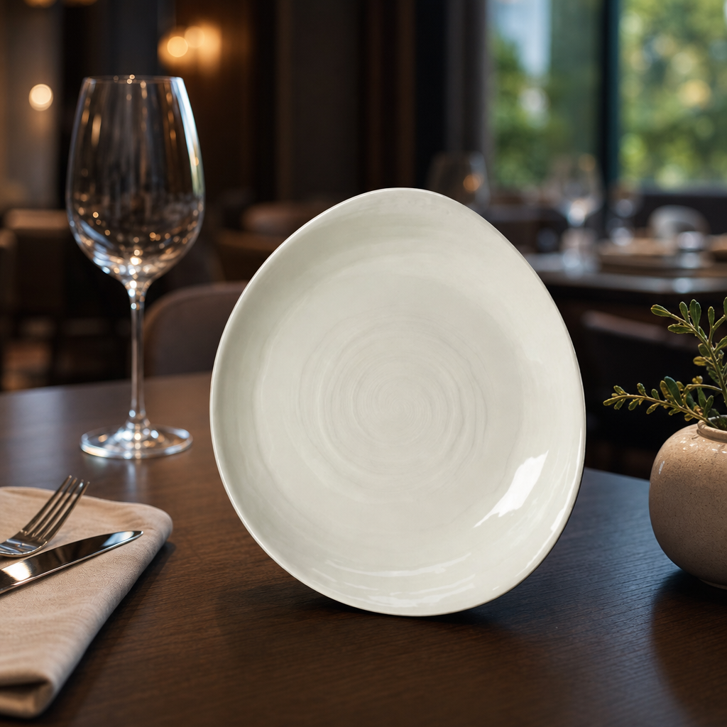 Oval Plates 250mm Porcelain for Commercial Kitchens (Pack of 12)