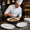 Oval Platters inch 10 Porcelain for Catering Establishments (Pack of 12)