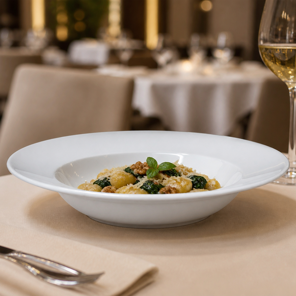 Porcelain Rimmed Bowls 242mm for Elegant Dining