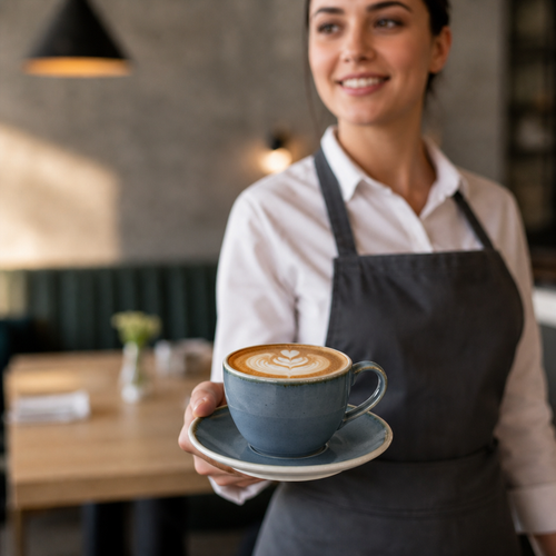 Cappuccino Saucers 160mm Porcelain for Modern Cafés (Pack of 6)