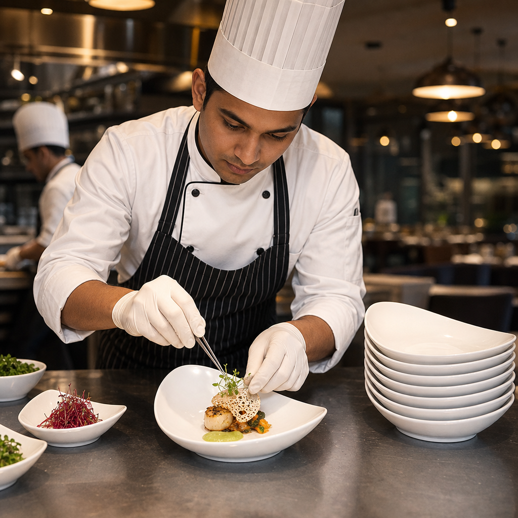 Triangle Bowls 185mm Vitrified Porcelain for Hospitality (Pack of 12)