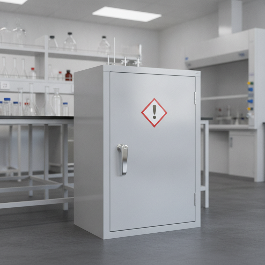 Steel COSHH Cabinet 10L for Safe Chemical Storage