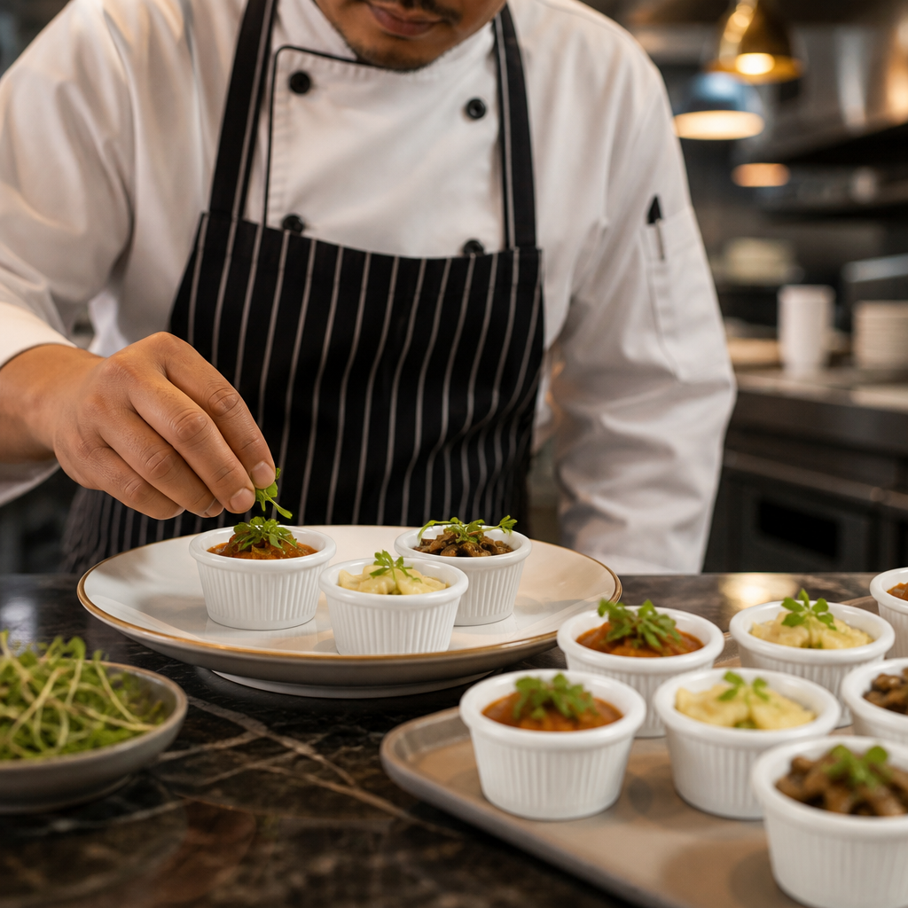 Fluted Ramekins 60ml Melamine for Food Service (Pack of 12)