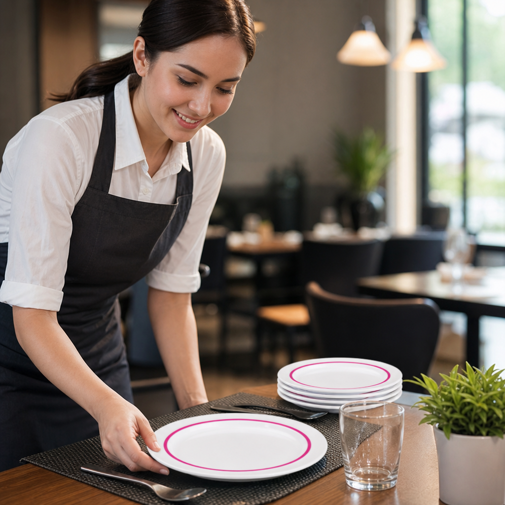 Plates 190mm Ceramic for Independent Mealtimes (Pack of 12)