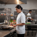 Cotton & Recycled Polyester Short Sleeve Chef Jacket for Commercial Kitchens