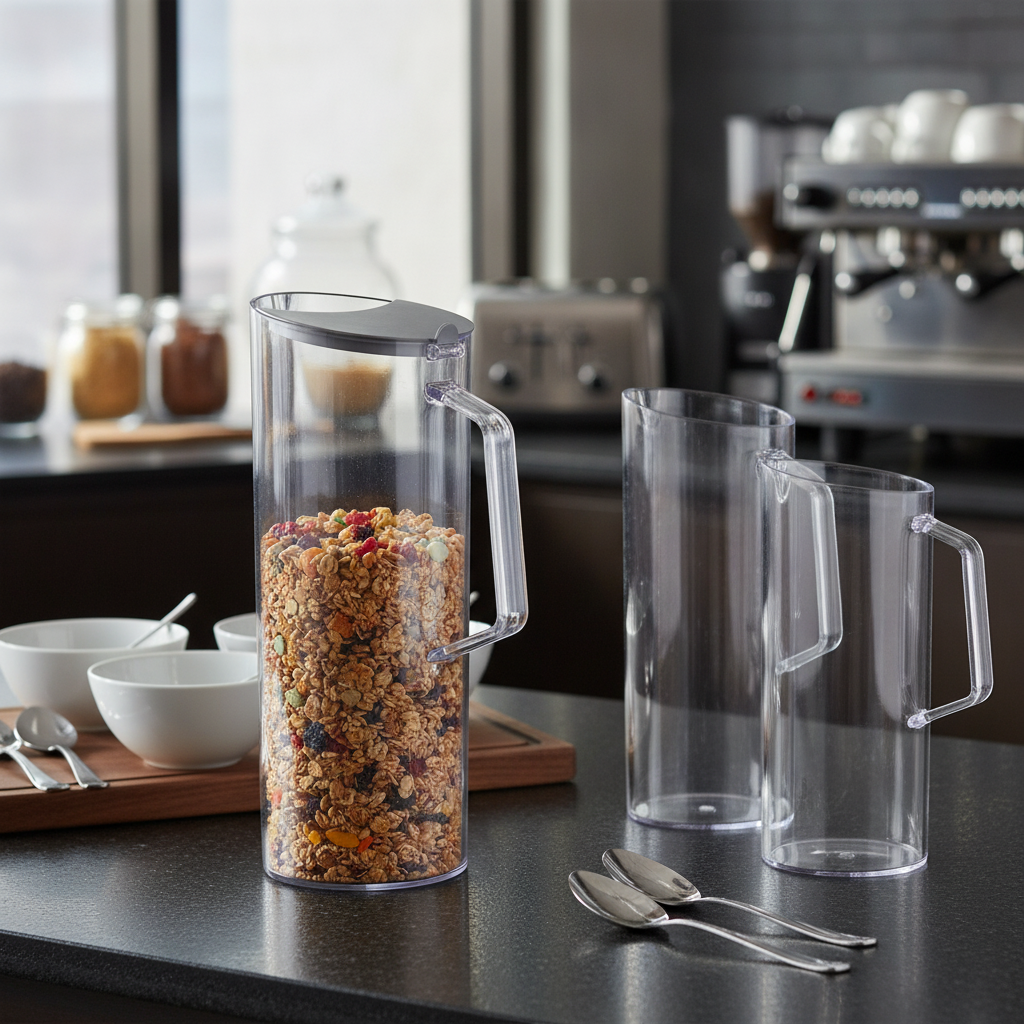 Polycarbonate Cereal Pitcher 1.5L for Breakfast Bars