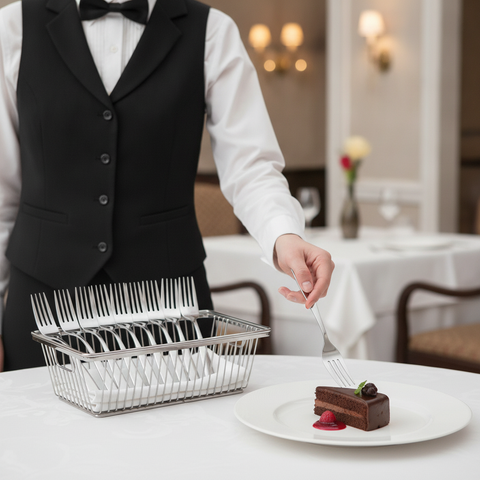 18/0 Stainless Steel Cake Forks 140mm for Formal & Casual Dining (Pack of 12)