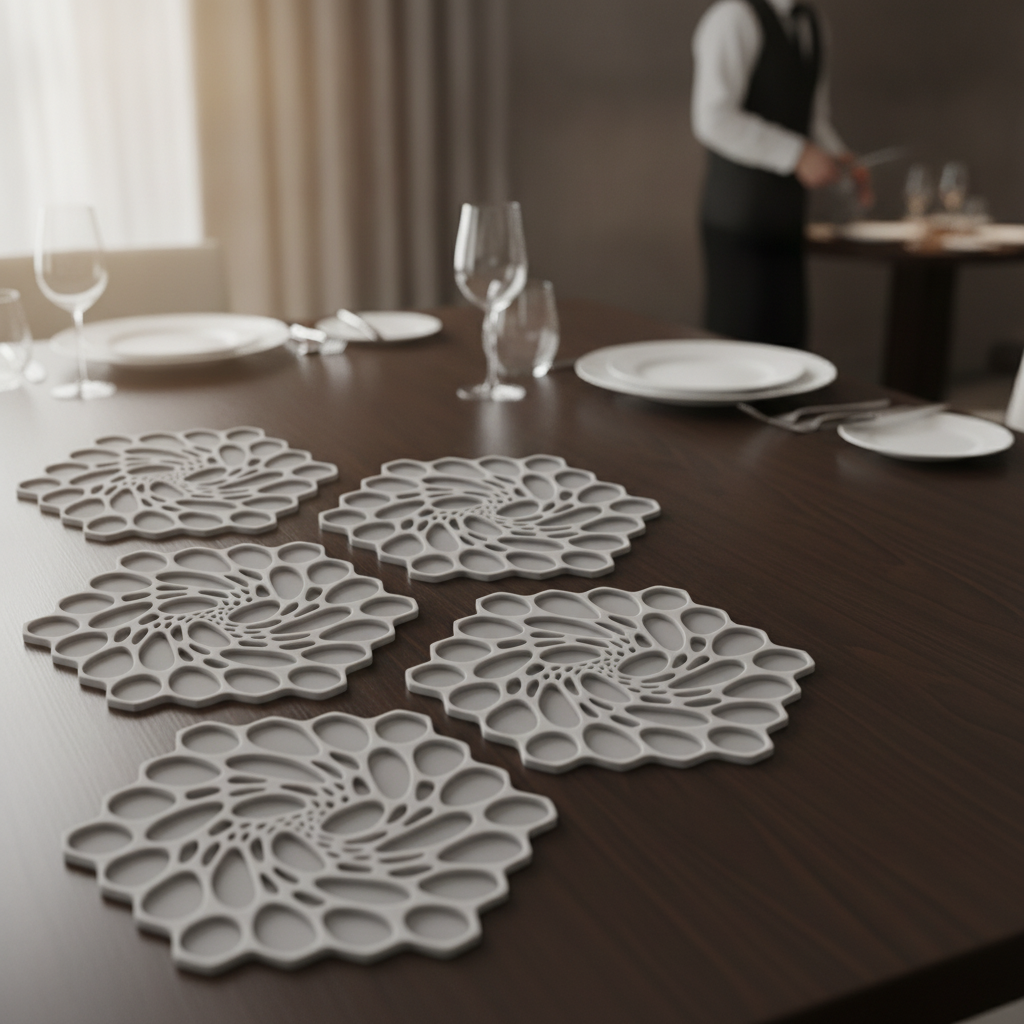 Silicone Grey Trivet 178mm for Dining Tables (Pack of 6)