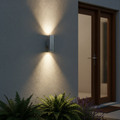 Aluminium Double Outdoor Wall Light for Exterior Spaces