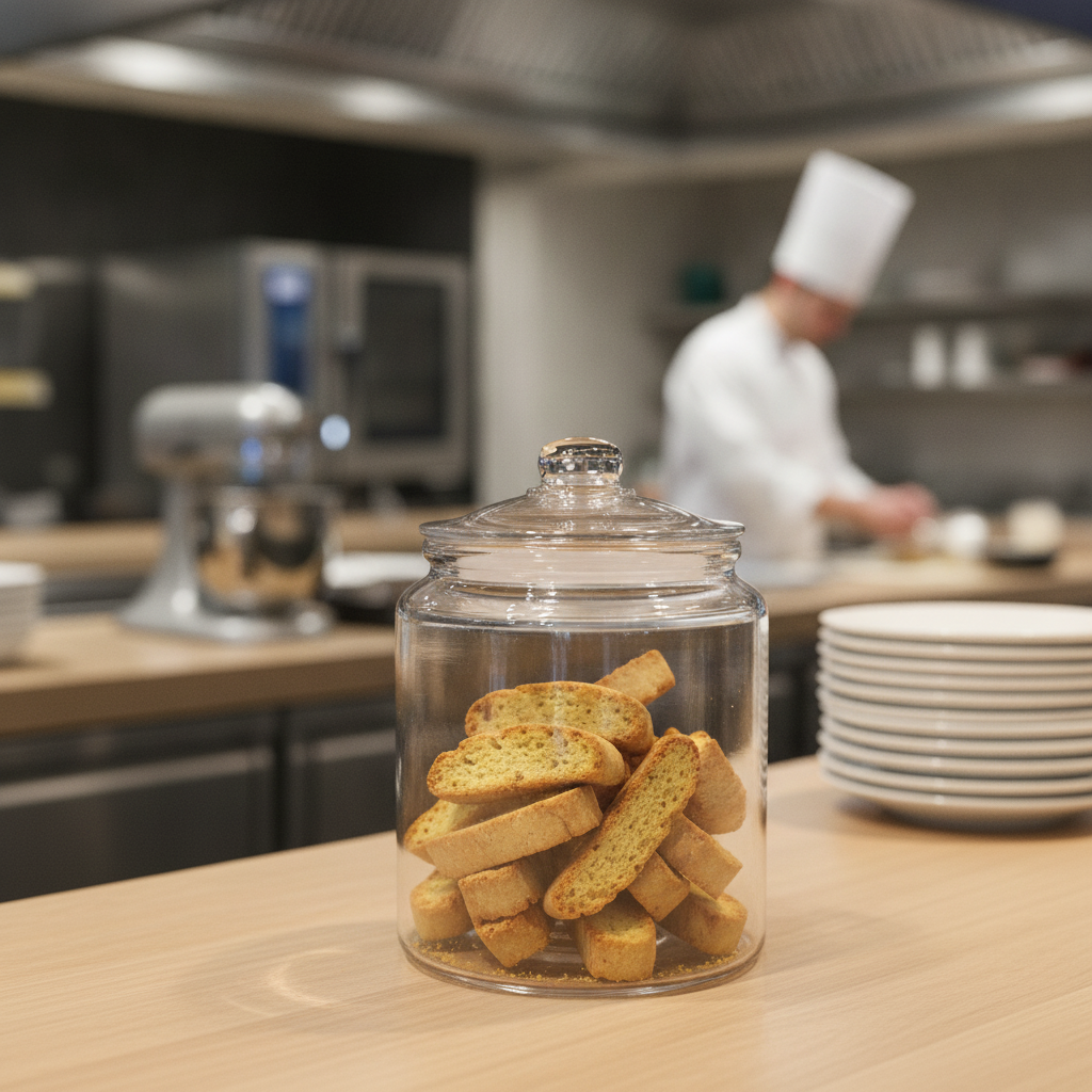 Soda Lime Biscotti Jar 6.35L for Stylish Food Storage