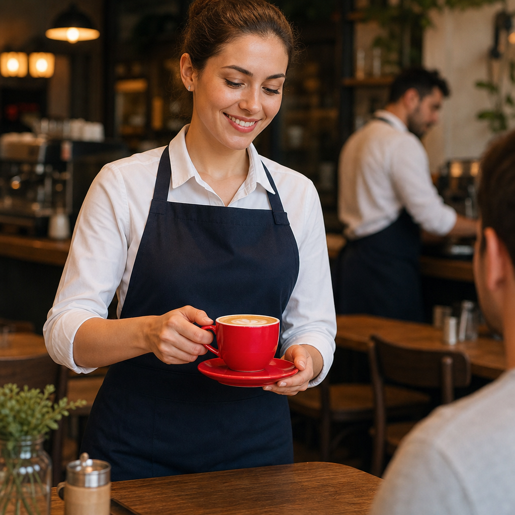 Red Stoneware Coffee Cups 230ml for Unique Beverage Service (Pack of 12)
