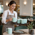 Mugs 340ml Porcelain for Stylish Table Settings (Pack of 6)