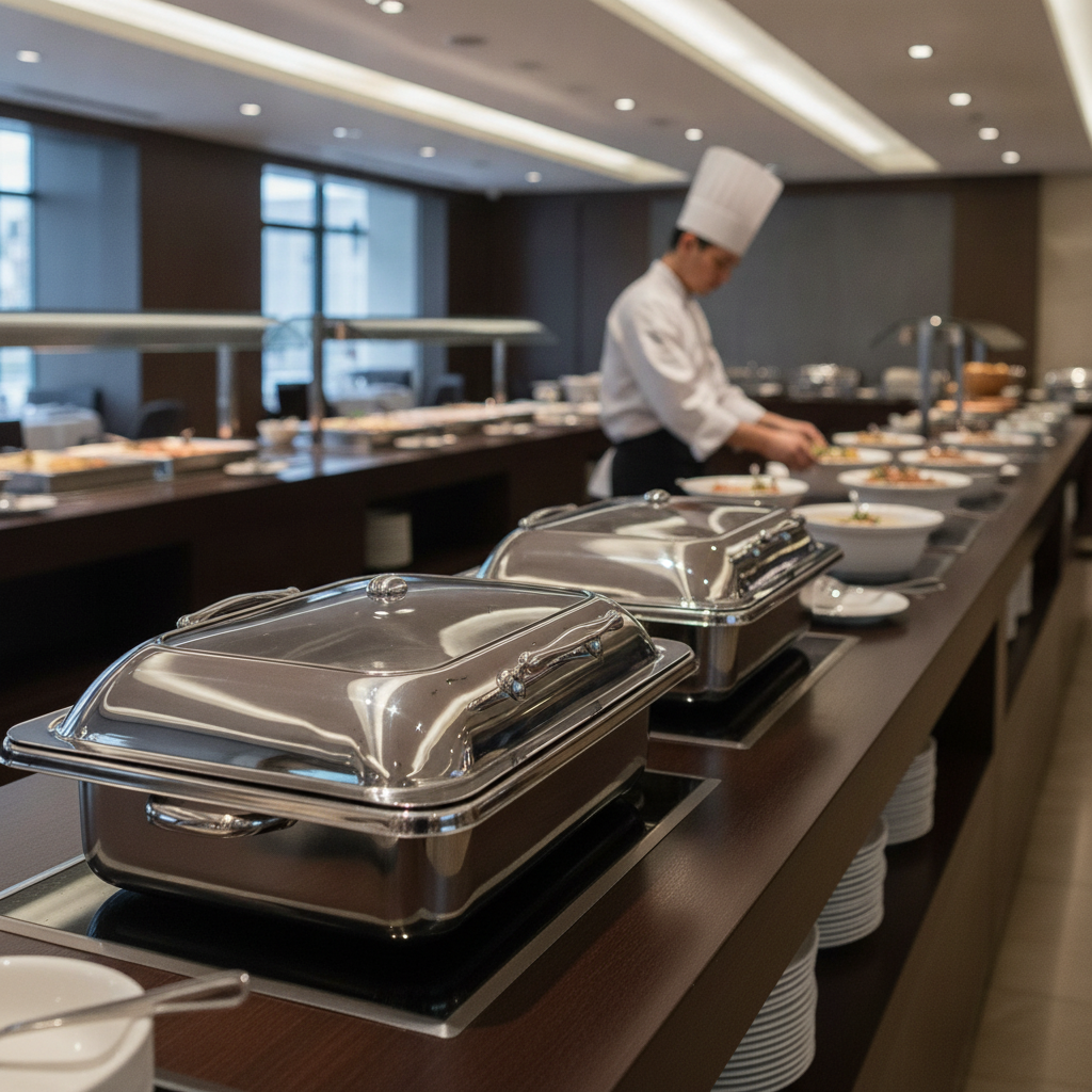 Metal Square Chafing Dish 5.7L for Buffet Presentation
