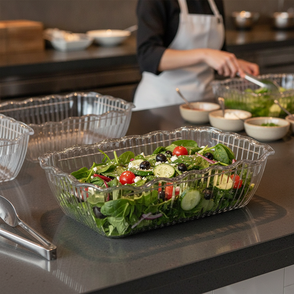 SAN Medium Salad Crock 2L for Food Display & Service