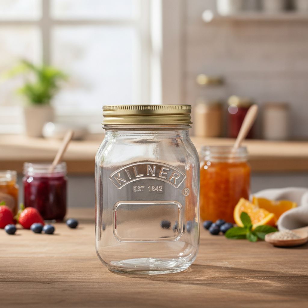 Glass Screw Top Preserve Jar 500ml for Home & Kitchen