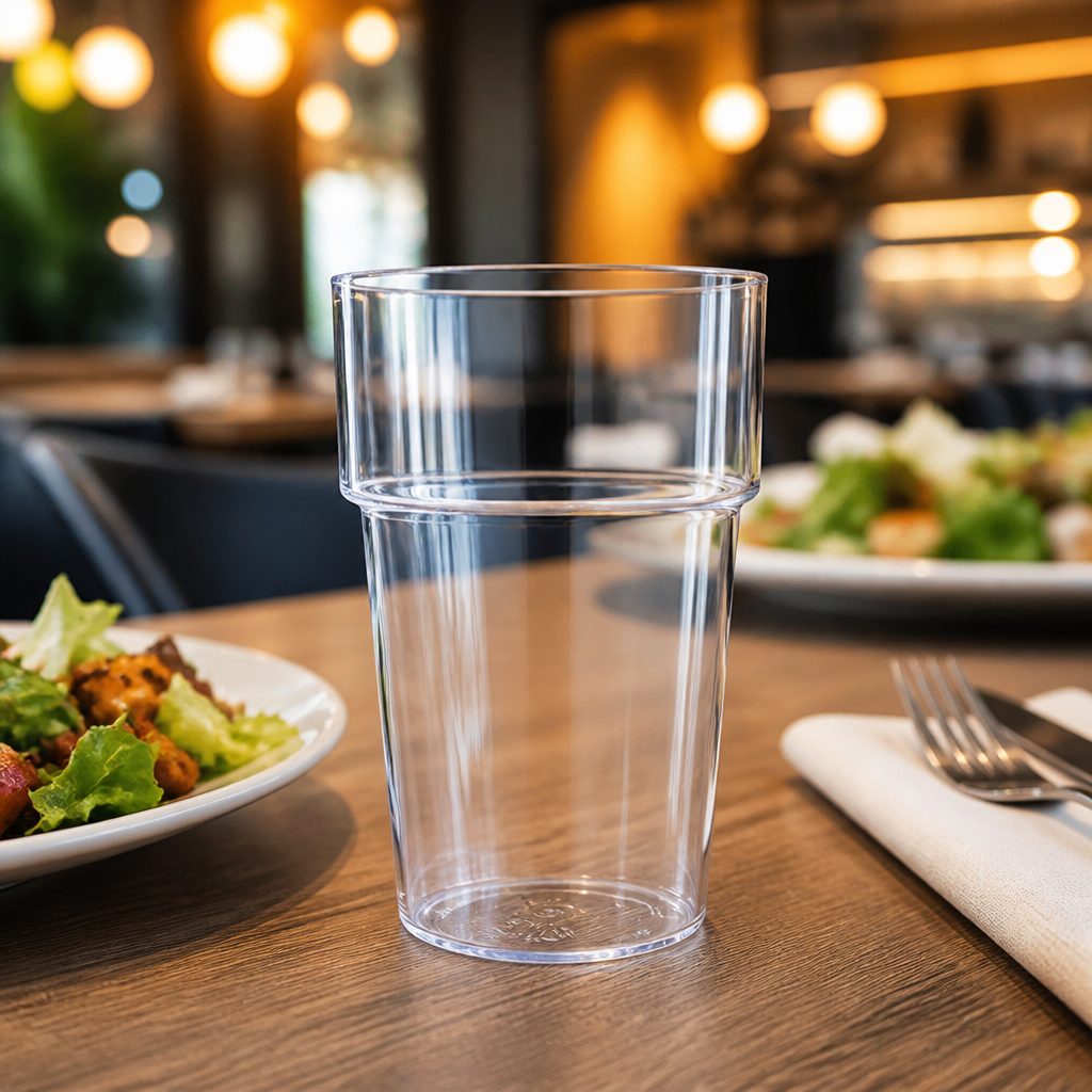 Clear Polystyrene Tumblers 285ml for Parties & Events (Pack of 100)