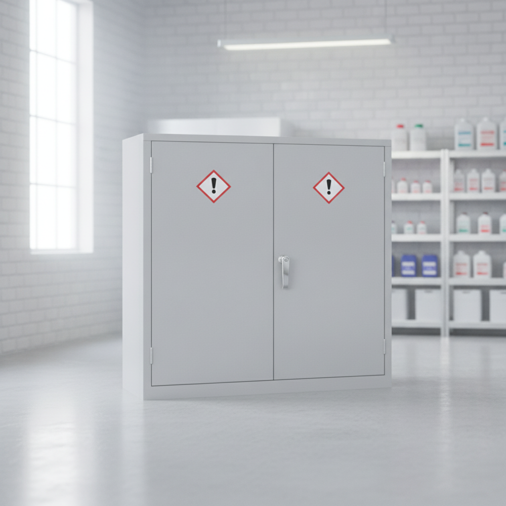 Steel Double Door COSHH Cabinet 30L for Safe Chemical Storage