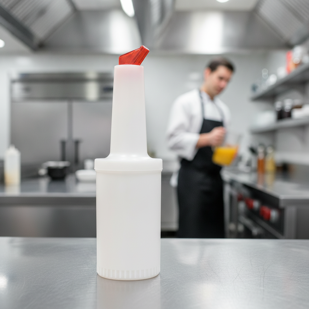 Plastic Juice Pour and Store 1L for Bars & Cafés