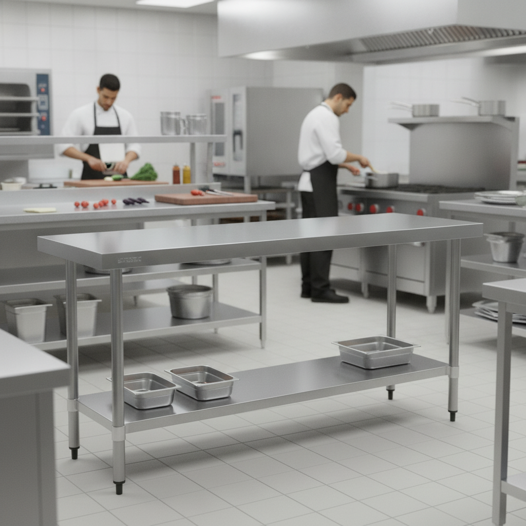 Stainless Steel Prep Table 1800mm for Back-of-House Use