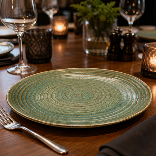 Alumina Vitrified Coupe Plates Fuse Vitrified Ceramic for Fine Dining (Pack of 12)
