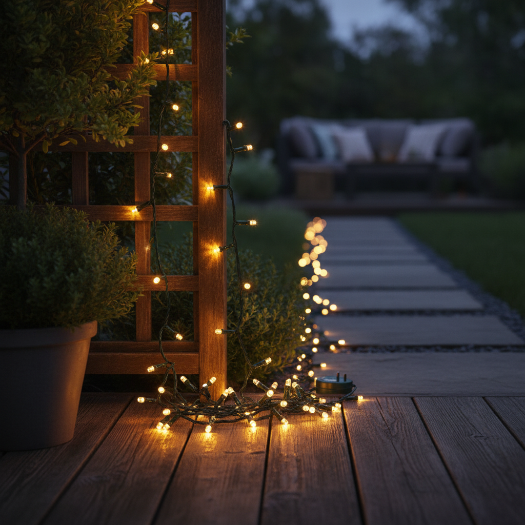 White LED String Lights 16.9m for Indoor & Outdoor Use