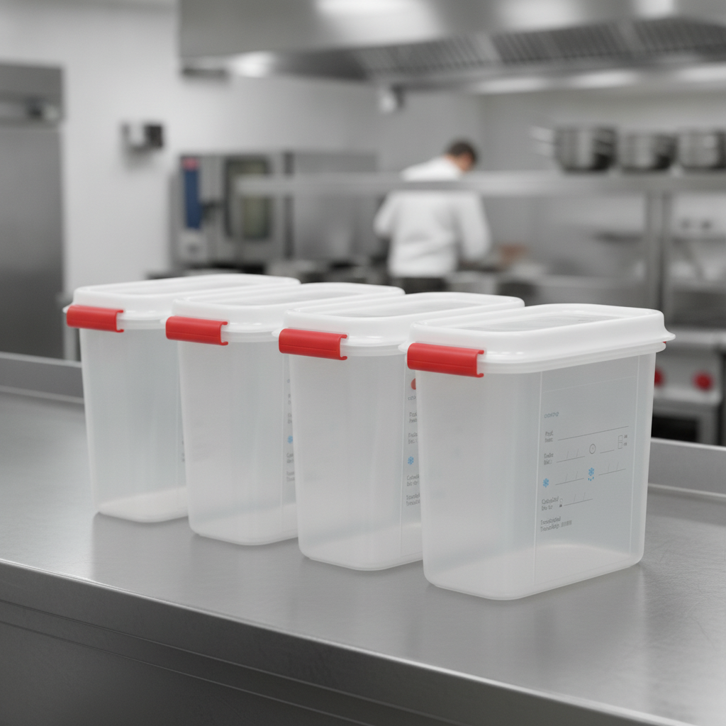 Polypropylene Gastronorm Food Storage Container 1.5L for Professional Kitchens (Pack of 4)