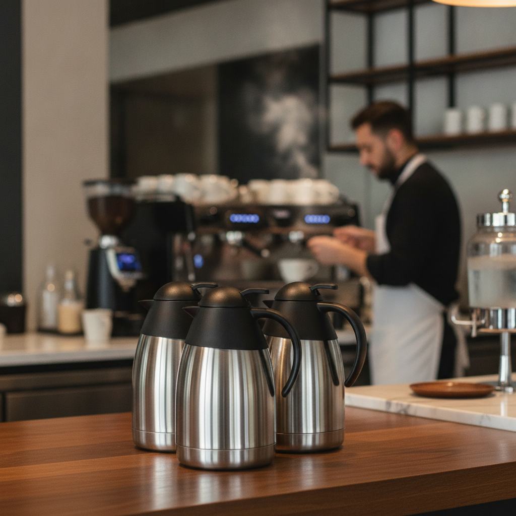 Stainless Steel Domed Vacuum Jug 1.5L for Cafés & Catering