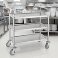 Stainless Steel 3 Tier Clearing Trolley for Efficient Service