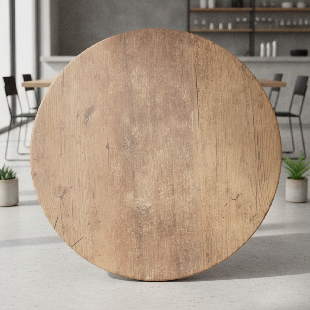 High Density Woodchip Round Table Top 600mm for Indoor & Outdoor Use