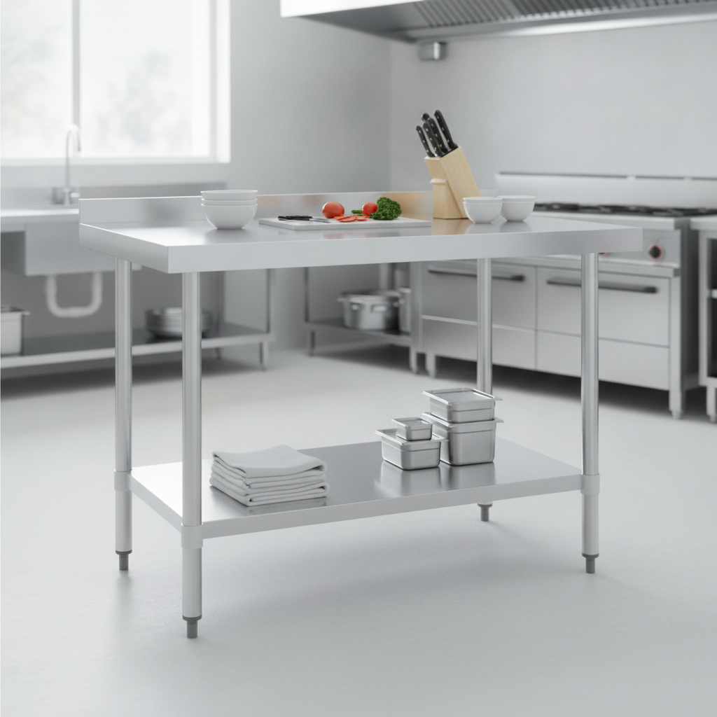 430 Stainless Steel Prep Table 1200mm for Kitchen Use