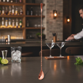Stainless Steel Copper Plated Cocktail Spoon 450mm for Bars & Pubs