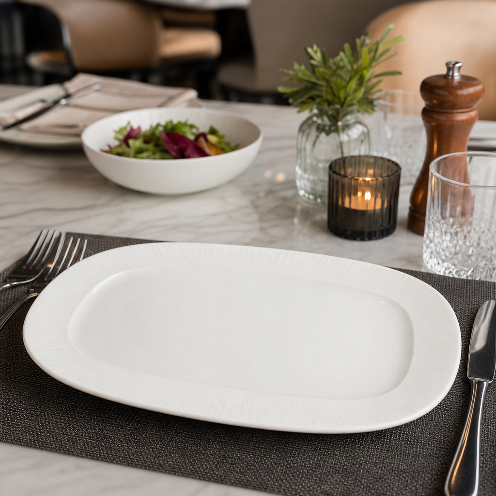 Oval Platter 220mm Porcelain for Busy Restaurants (Pack of 12)